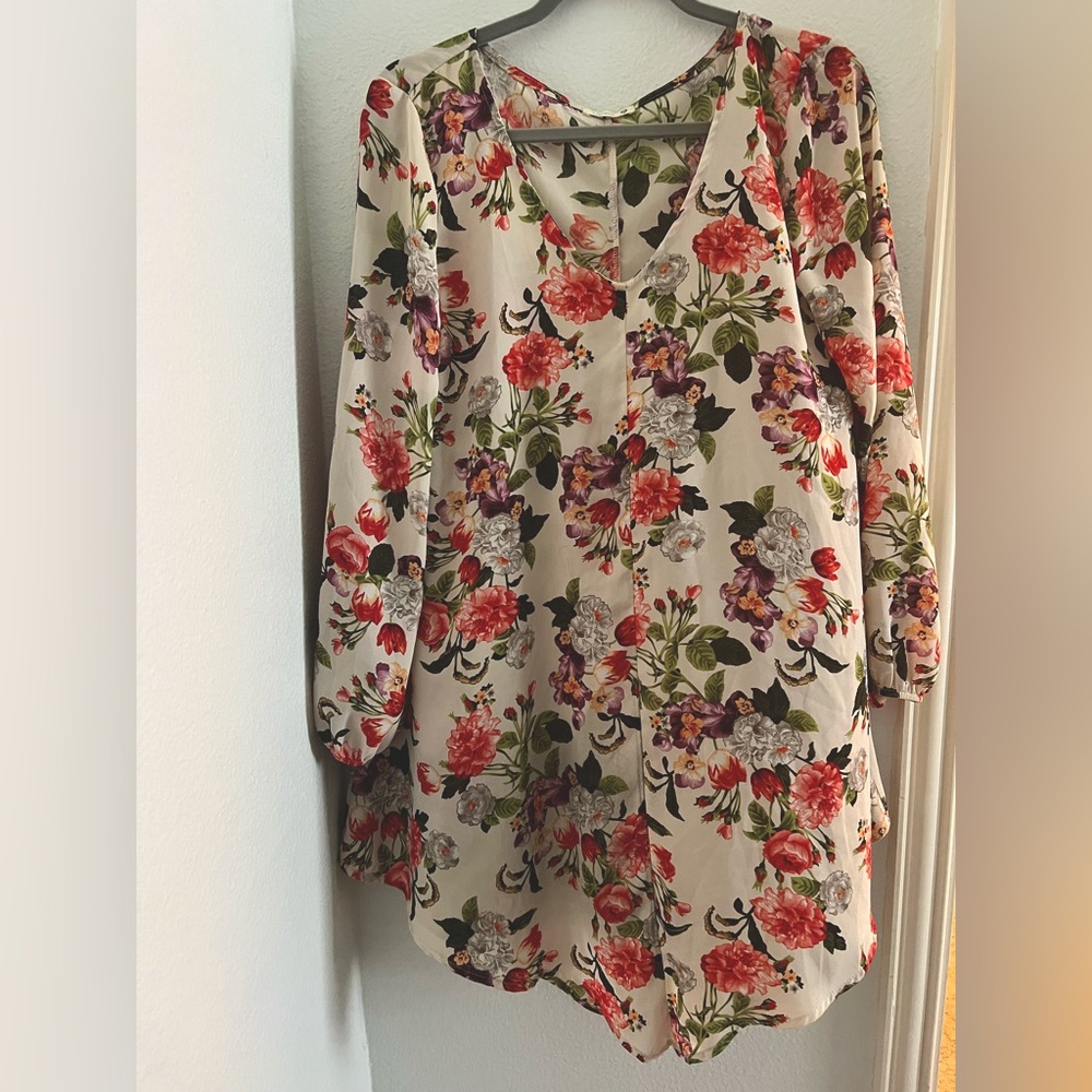 Long sleeve floral dress
